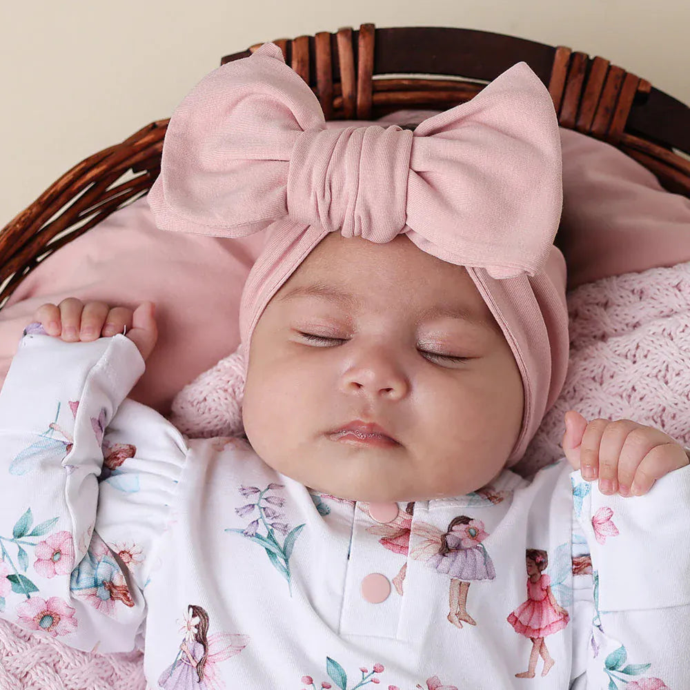 Snuggle Hunny Kids Accessory Hair Lullaby Pink Organic Oversized Bow