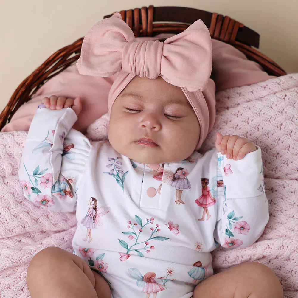 Snuggle Hunny Kids Accessory Hair Lullaby Pink Organic Oversized Bow