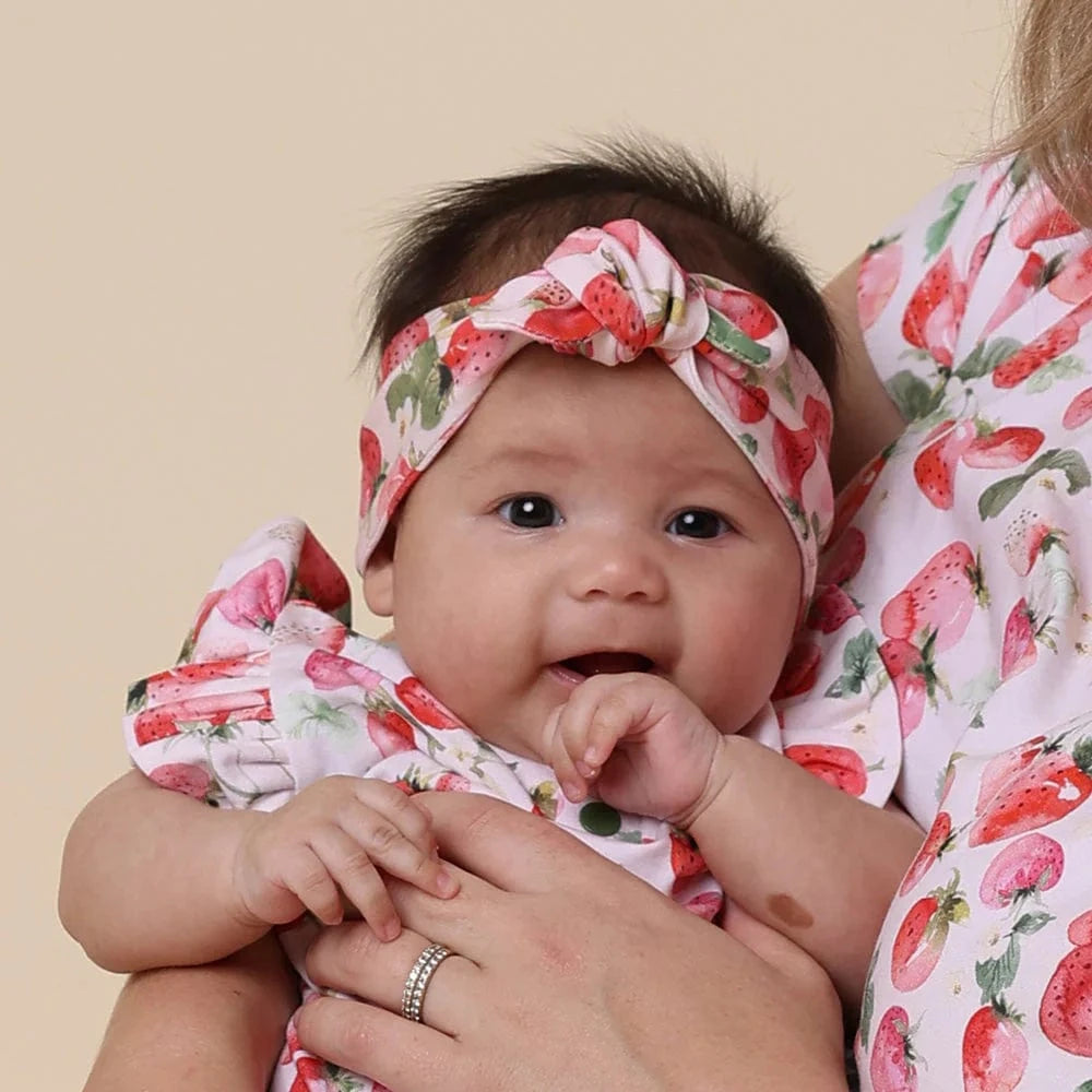Snuggle Hunny Kids Accessory Hair Strawberry Organic Topknot