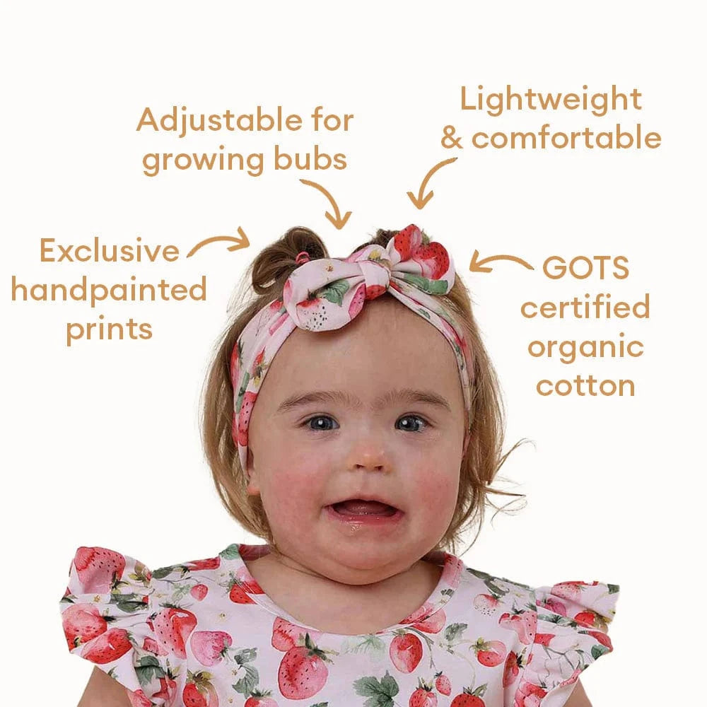Snuggle Hunny Kids Accessory Hair Strawberry Organic Topknot