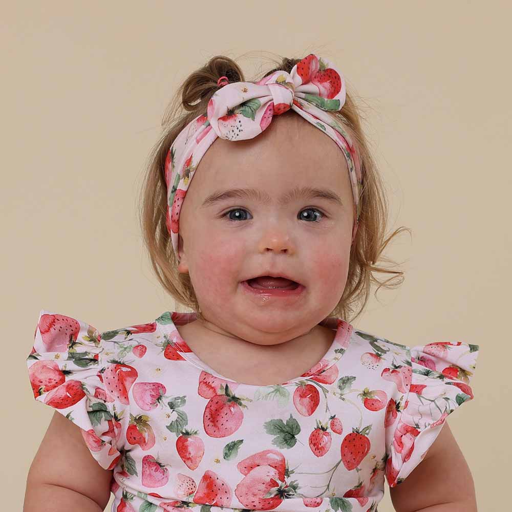 Snuggle Hunny Kids Accessory Hair Strawberry Organic Topknot