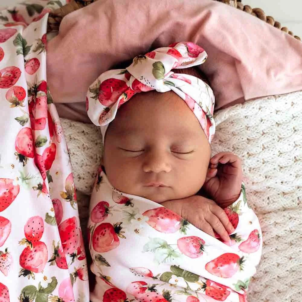 Snuggle Hunny Kids Accessory Hair Strawberry Organic Topknot
