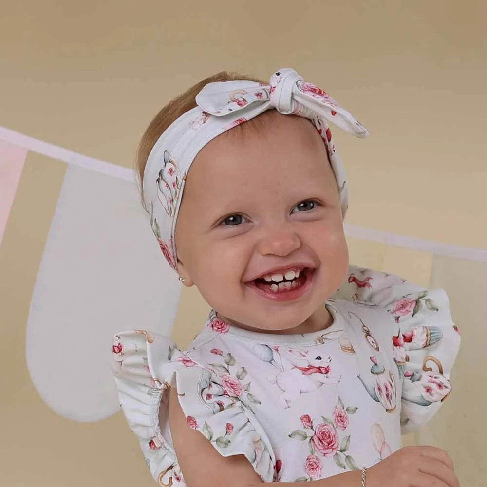 Snuggle Hunny Kids Accessory Hair White Rabbit Organic Topknot