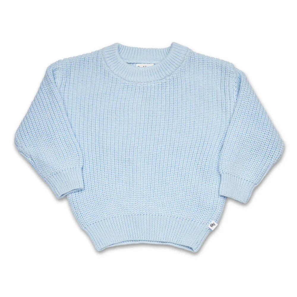 Snuggle Hunny Kids Boys Jumper Baby Blue Oversized Cotton Knit Jumper