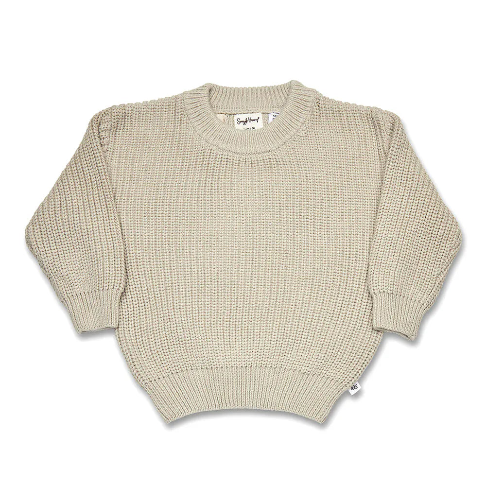 Snuggle Hunny Kids Boys Jumper Pistachio Oversized Cotton Knit Jumper