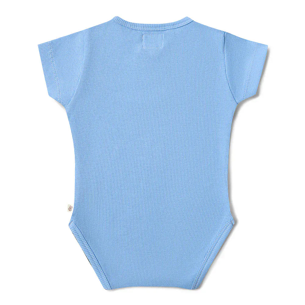 Snuggle Hunny Kids Boys Onesie Bluebell Short Sleeve Organic Bodysuit