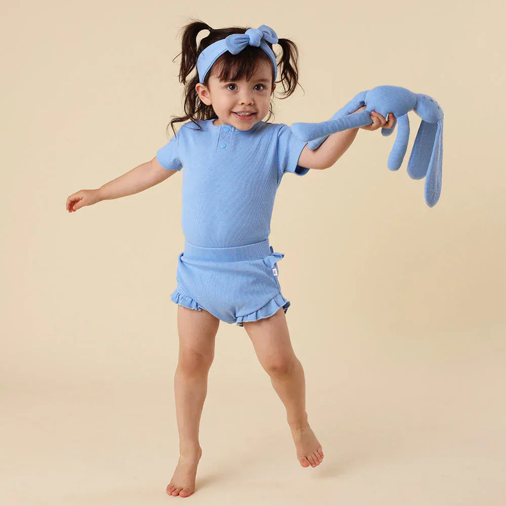 Snuggle Hunny Kids Boys Onesie Bluebell Short Sleeve Organic Bodysuit
