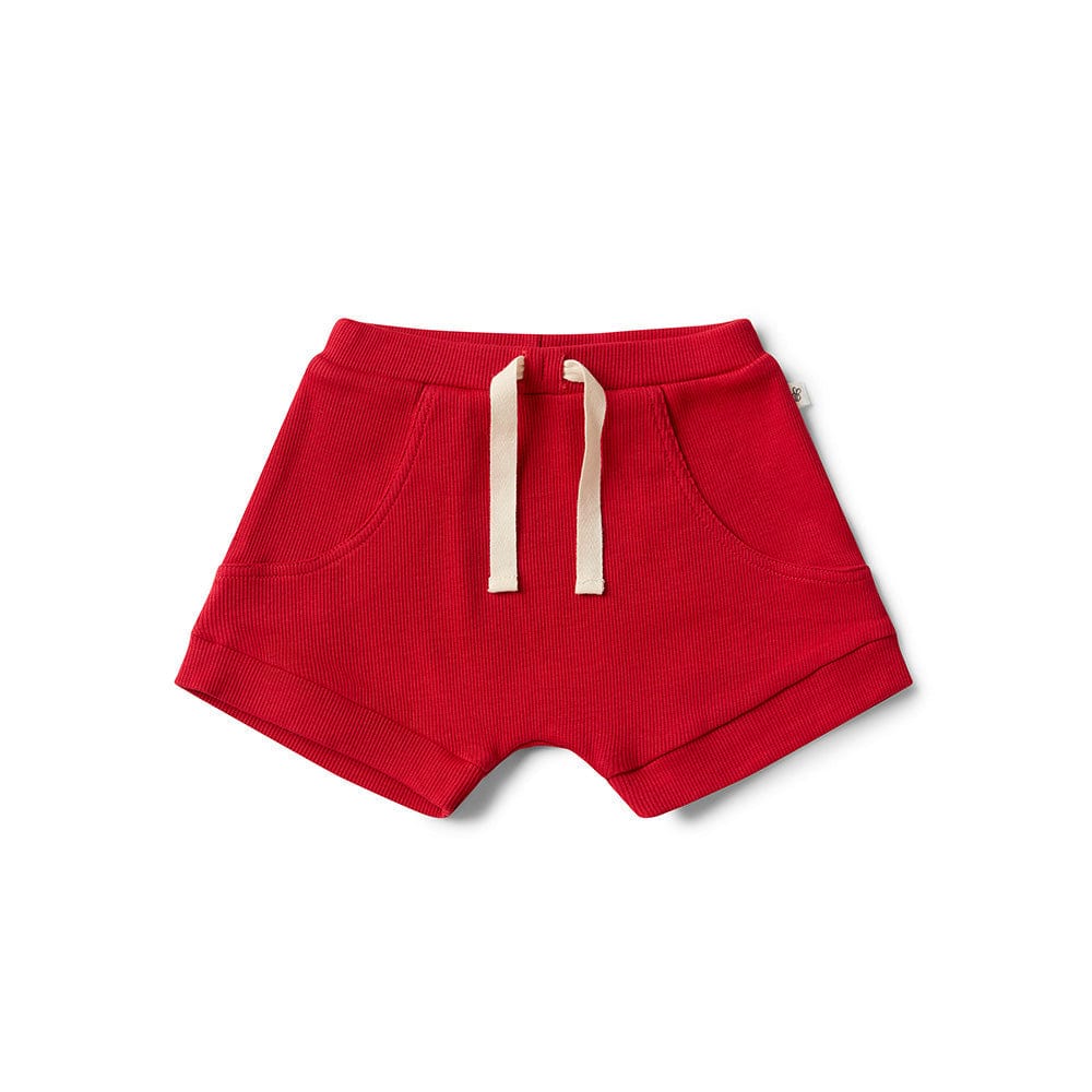 Snuggle Hunny Kids Boys Pants Red Organic Shorts
