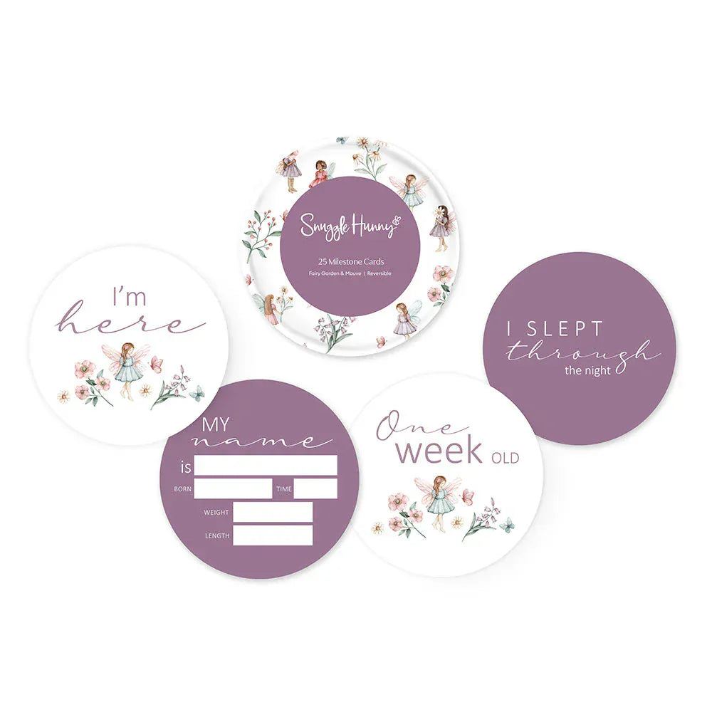 Snuggle Hunny Kids Gift Misc Fairy Garden & Dusk Reversible Milestone Cards