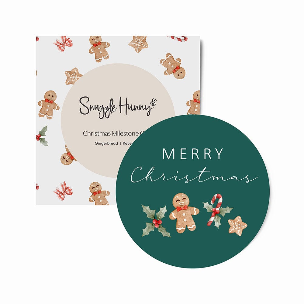 Snuggle Hunny Kids Gift Misc Gingerbread Reversible Single Milestone Card