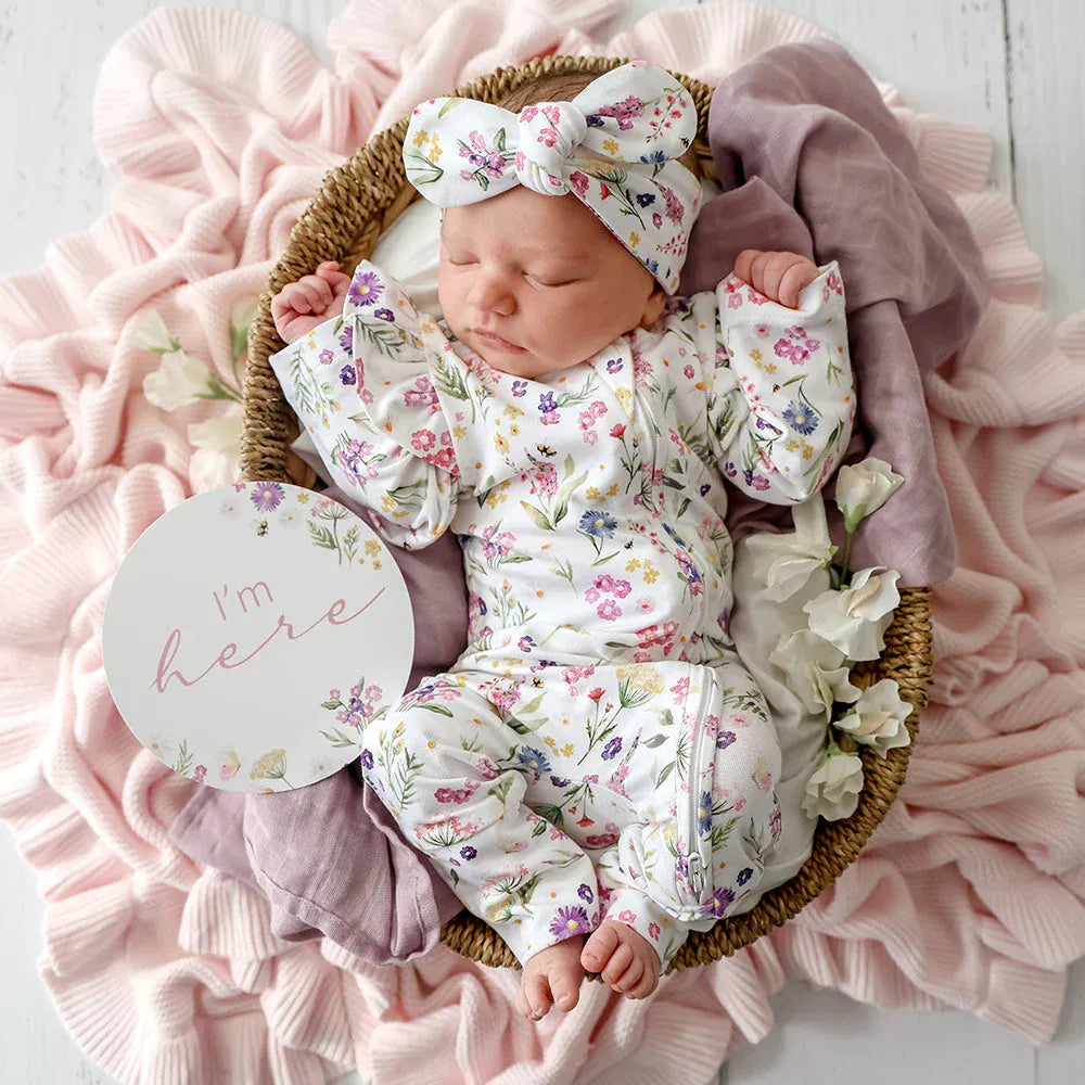 Snuggle Hunny Kids Gift Misc Gracie & Jewel Pink Reversible Milestone Cards