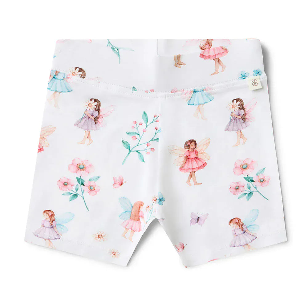 Snuggle Hunny Kids Girls Bottoms Fairy Garden Organic Bike Shorts