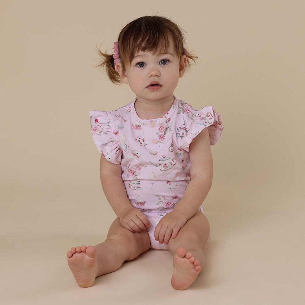 Snuggle Hunny Kids Girls Dress Alice's Tea Party Bodysuit