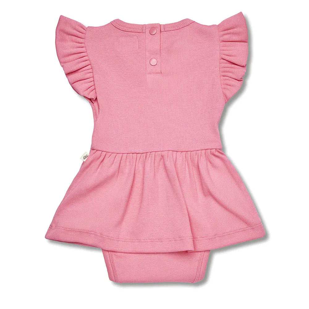 Snuggle Hunny Kids Girls Dress Candy Short Sleeve Organic Dress
