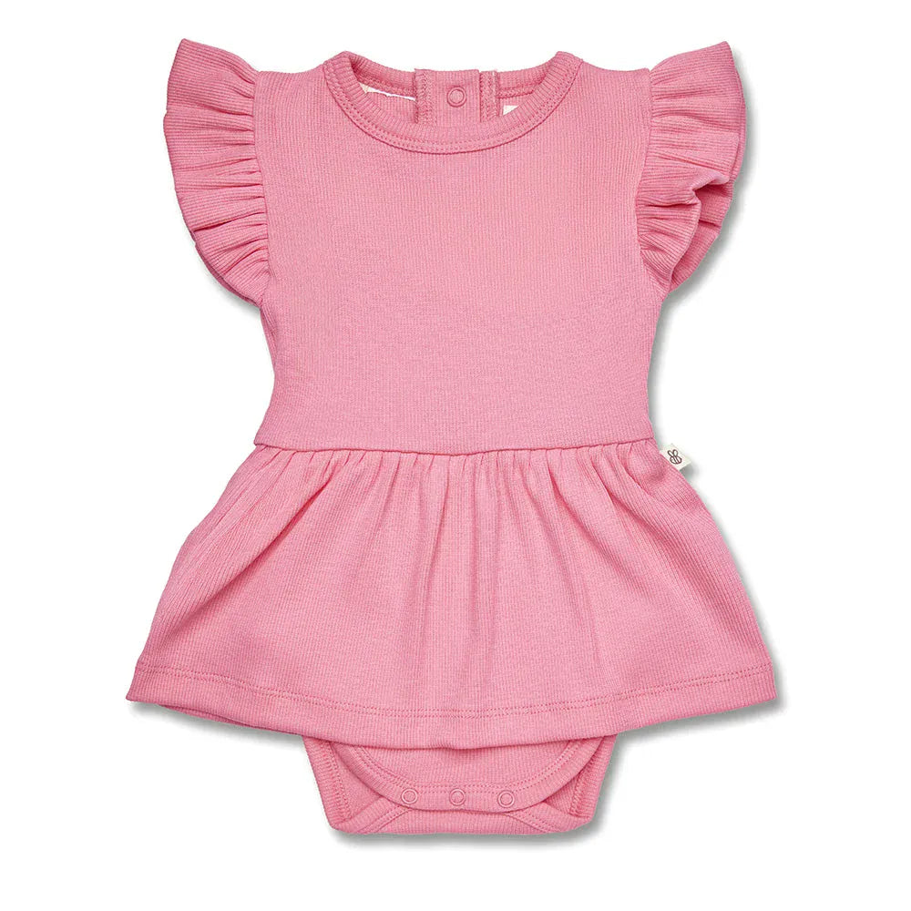 Snuggle Hunny Kids Girls Dress Candy Short Sleeve Organic Dress