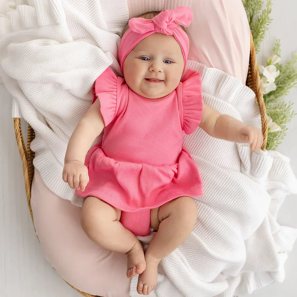 Snuggle Hunny Kids Girls Dress Candy Short Sleeve Organic Dress