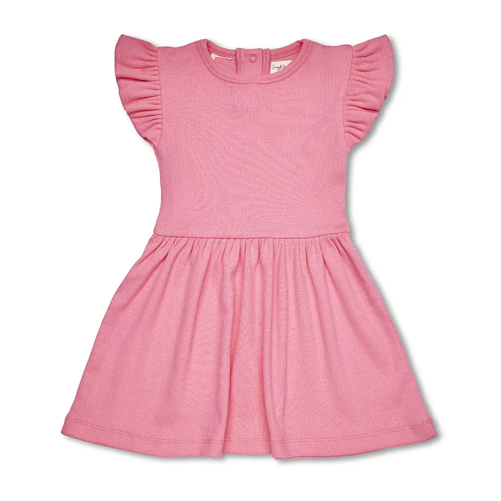 Snuggle Hunny Kids Girls Dress Candy Short Sleeve Organic Dress