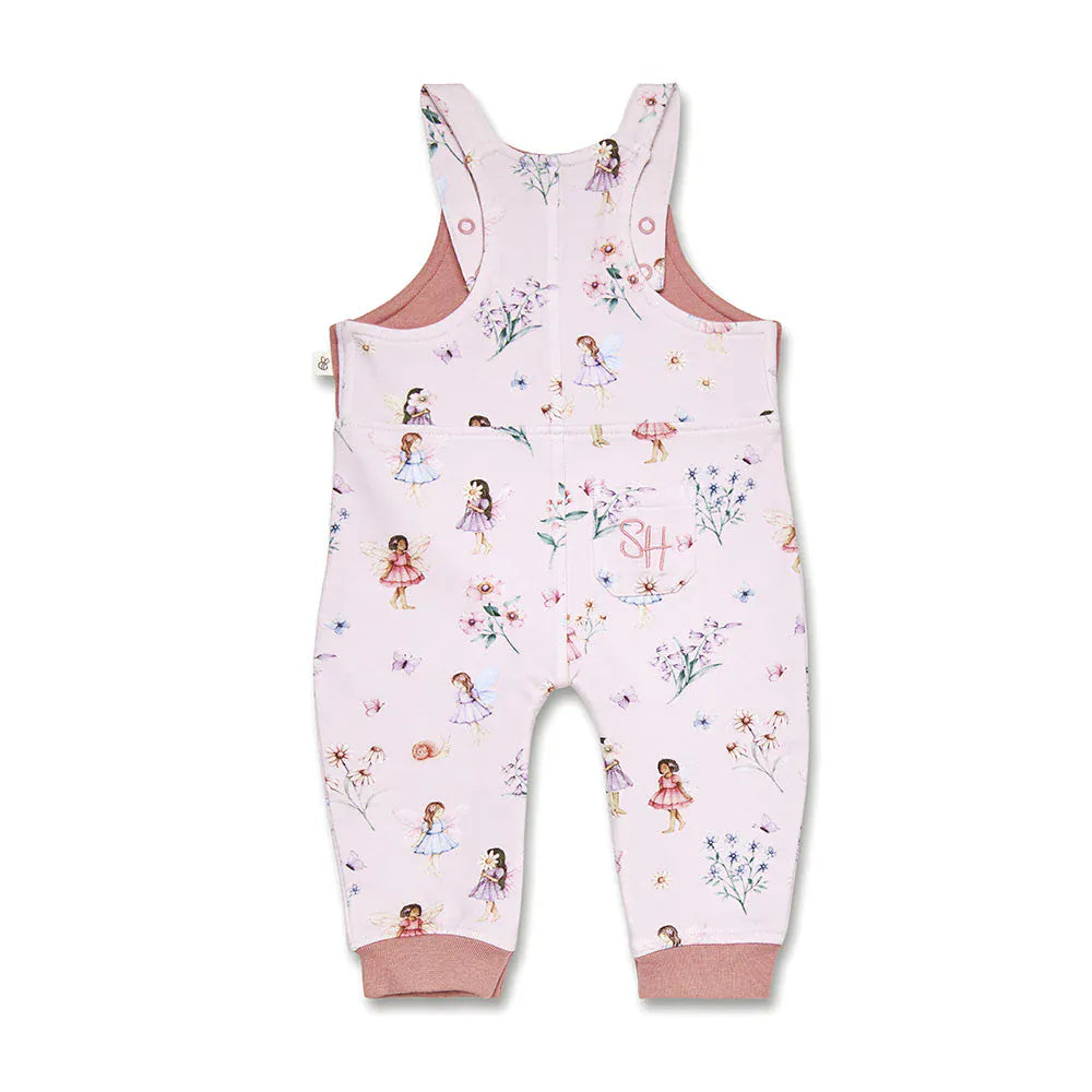 Snuggle Hunny Kids Girls Onesie Fairy Dust Organic Snuggle Overalls