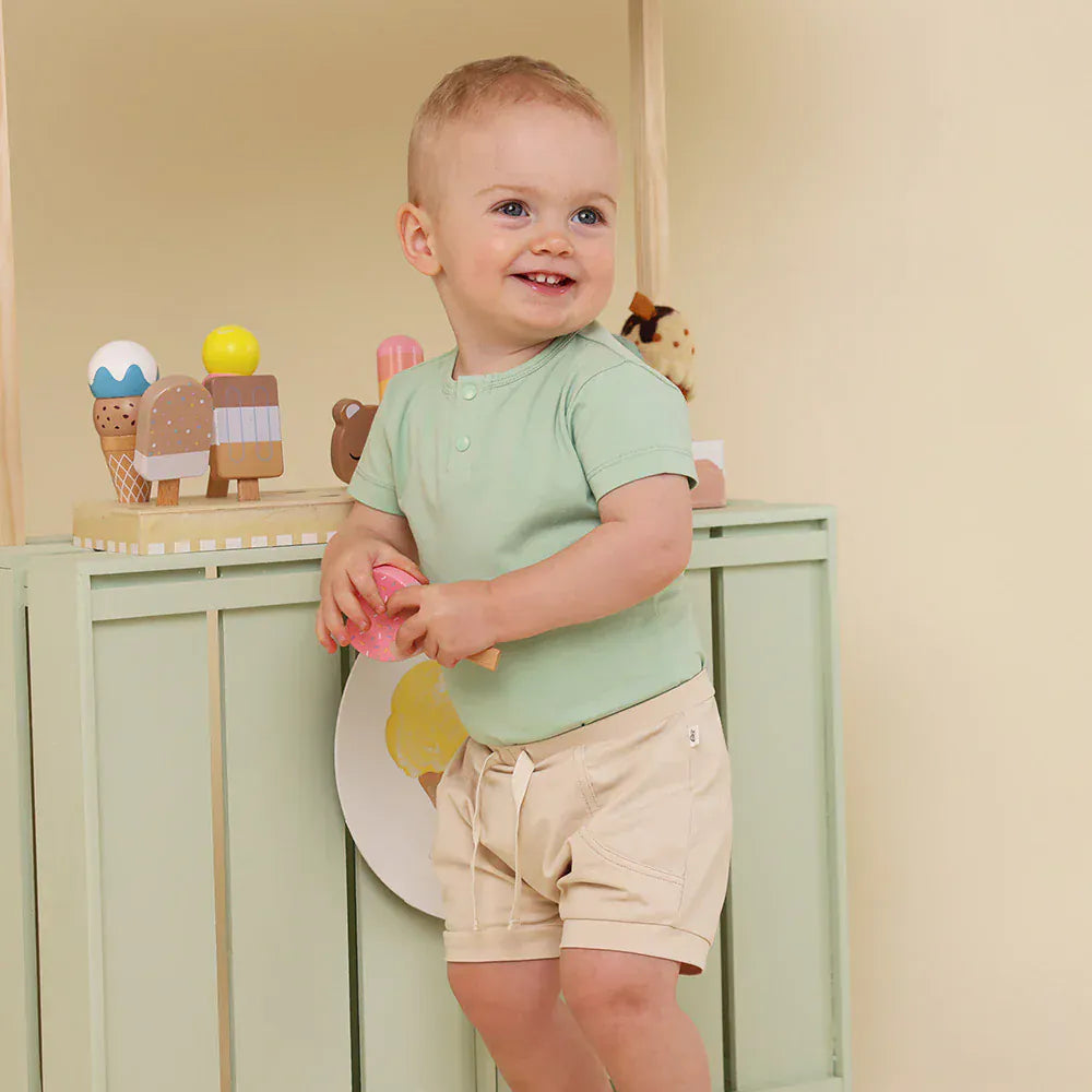 Snuggle Hunny Kids Girls Onesie Mint Short Sleeve Organic Bodysuit