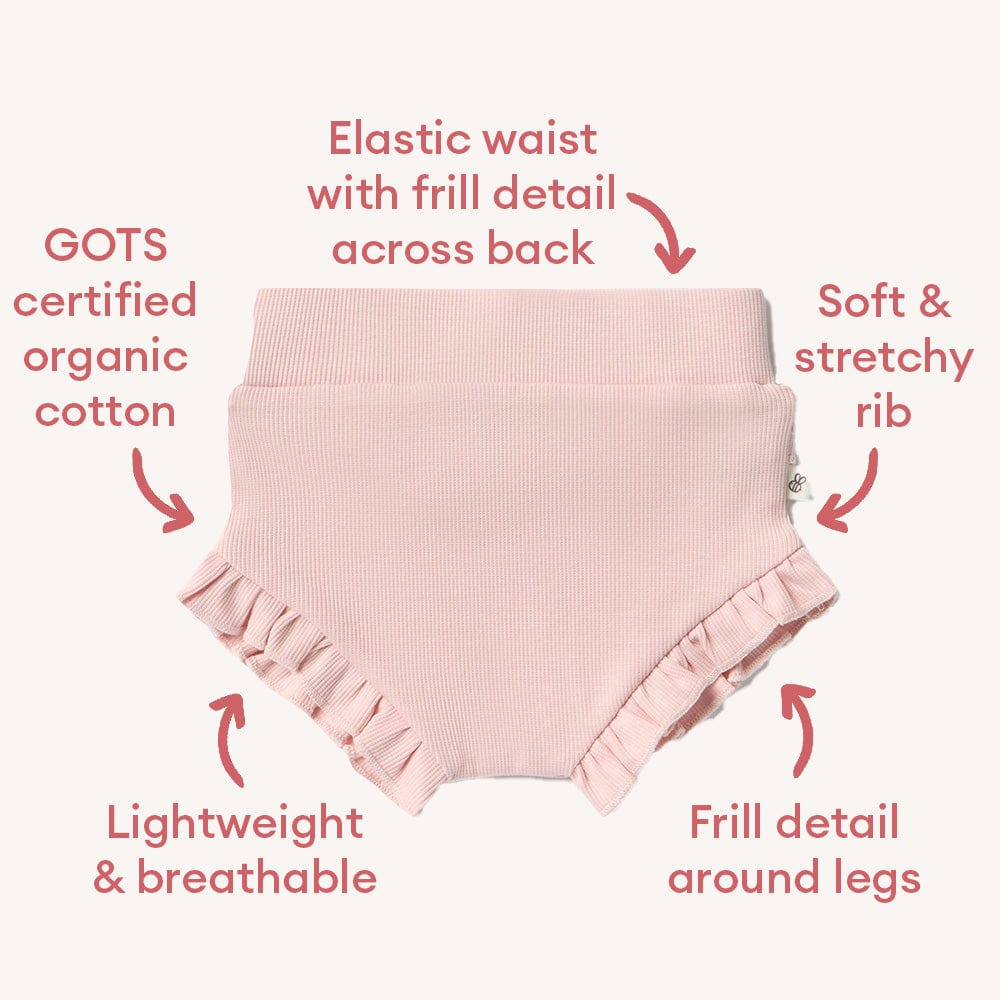 Snuggle Hunny Kids Girls Pants Baby Pink Organic Bloomers