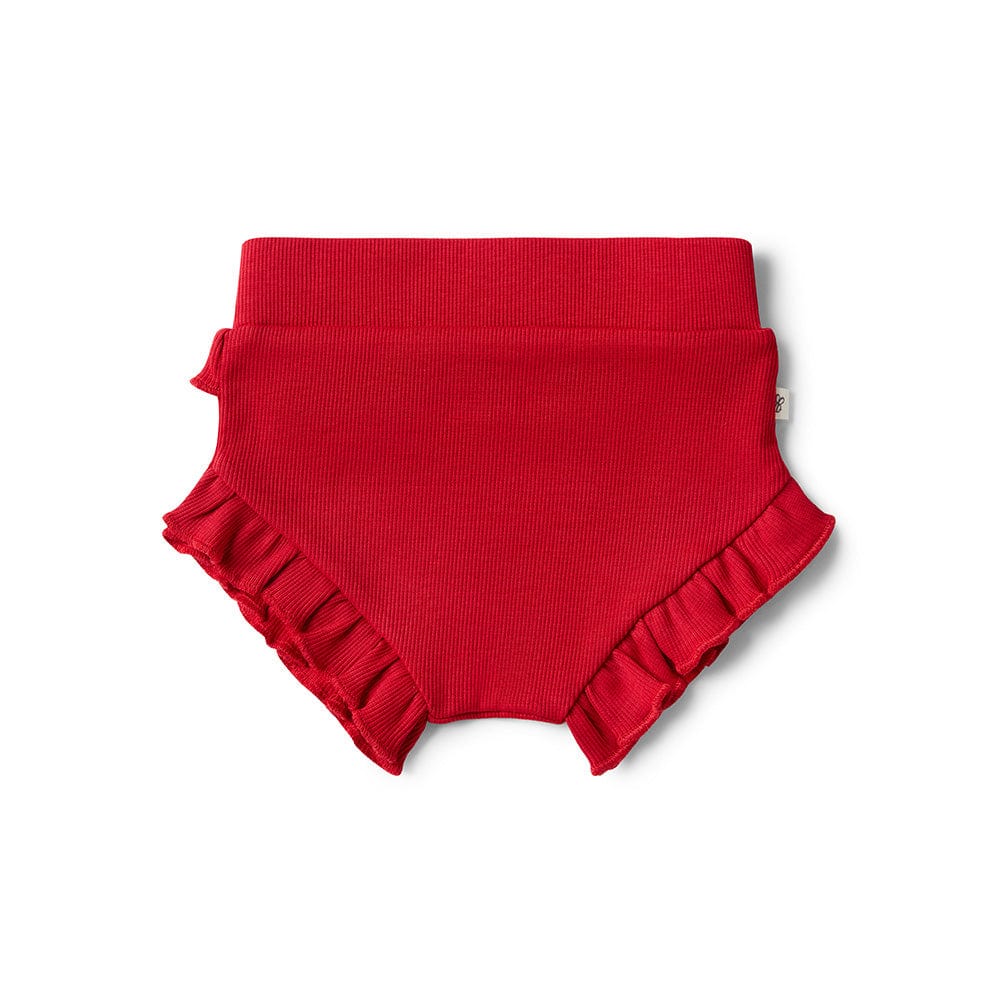Snuggle Hunny Kids Girls Pants Red Organic Bloomers