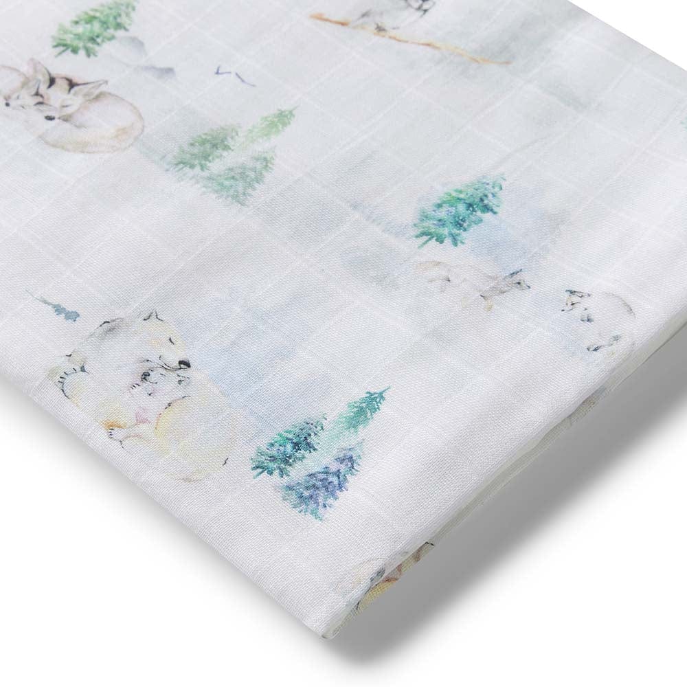 Snuggle Hunny Kids Linen Sheets Arctic Organic Muslin Wrap