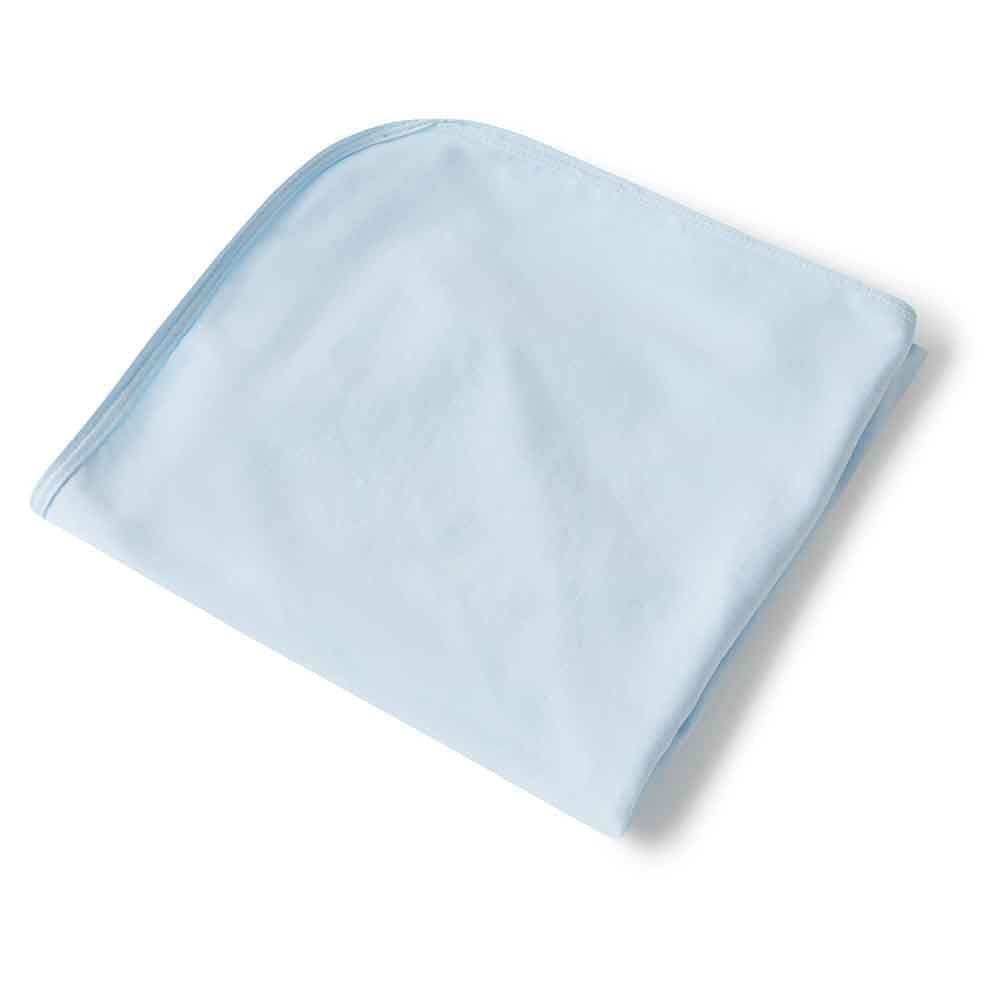 Snuggle Hunny Kids Linen Sheets Baby Blue Organic Jersey Wrap & Beanie Set