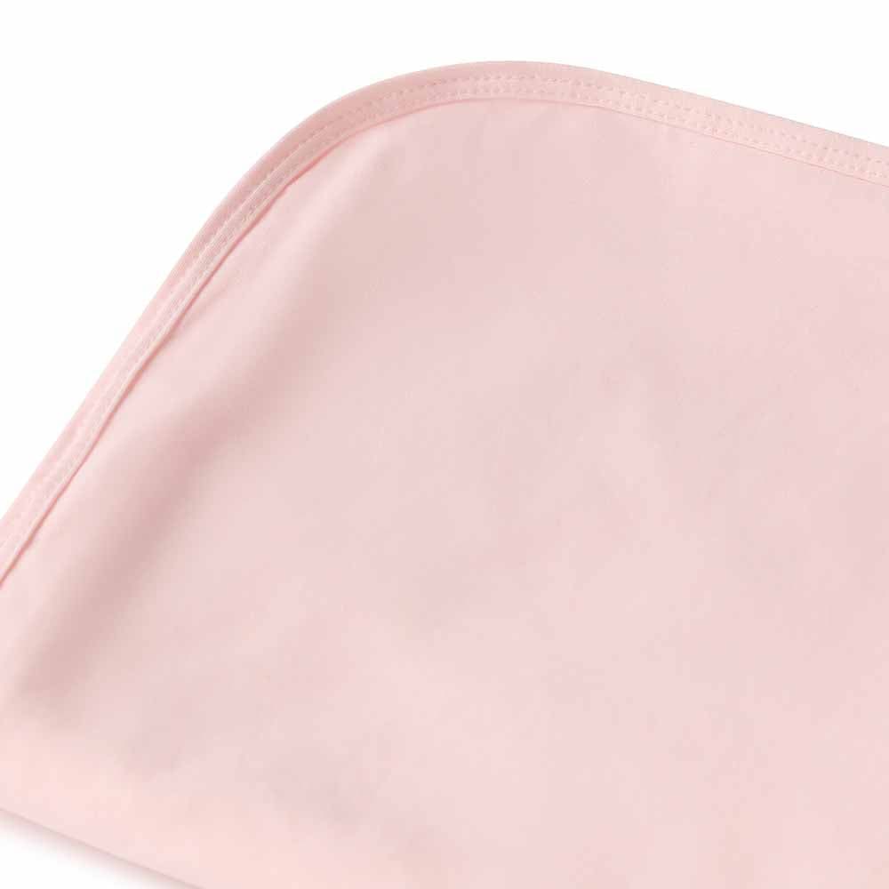 Snuggle Hunny Kids Linen Sheets Baby Pink Organic Jersey Wrap & Topknot Set