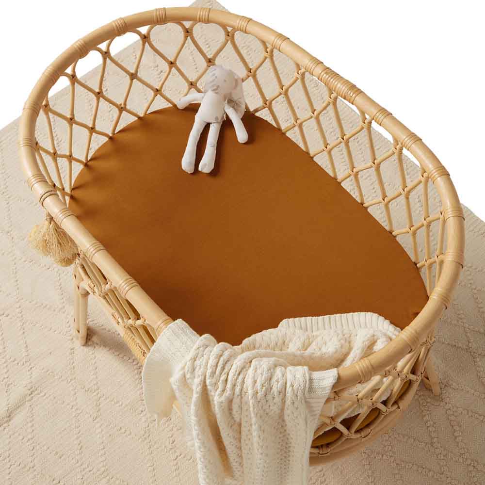 Snuggle Hunny Kids Linen Sheets Bronze Snuggle Hunny Bassinet Sheet & Change Pad Cover 2 n 1 - Bronze