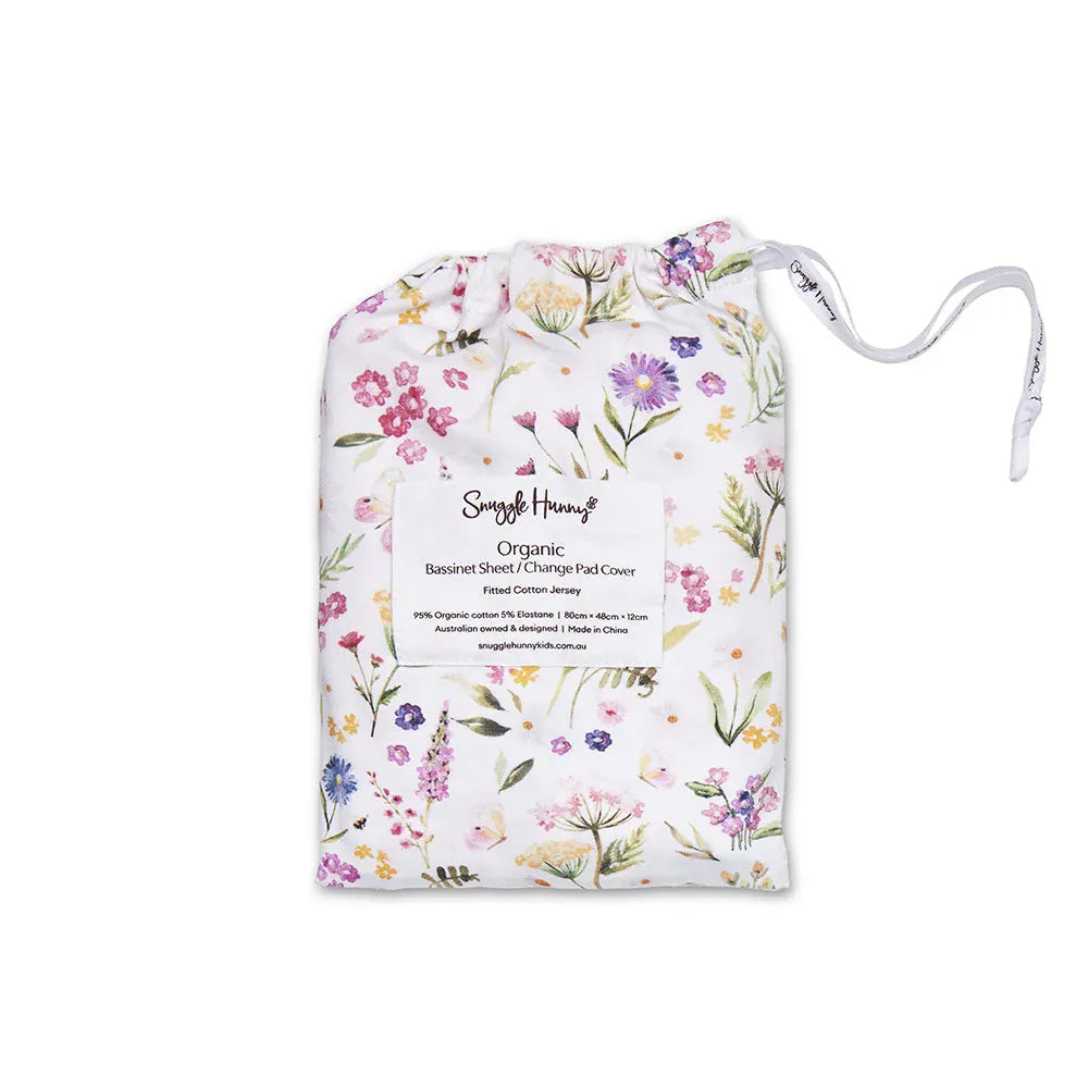 Snuggle Hunny Kids Linen Sheets Gracie Organic Bassinet Sheet / Change Pad Cover