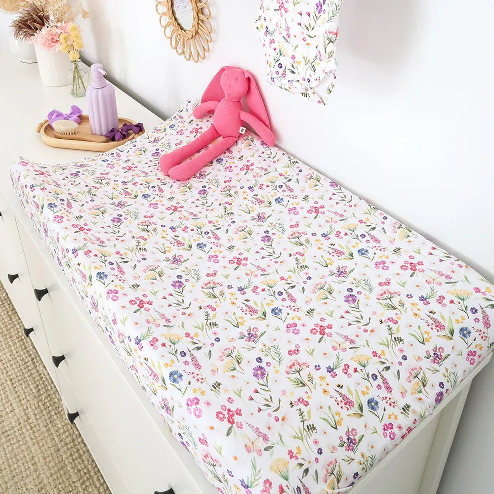 Snuggle Hunny Kids Linen Sheets Gracie Organic Bassinet Sheet / Change Pad Cover