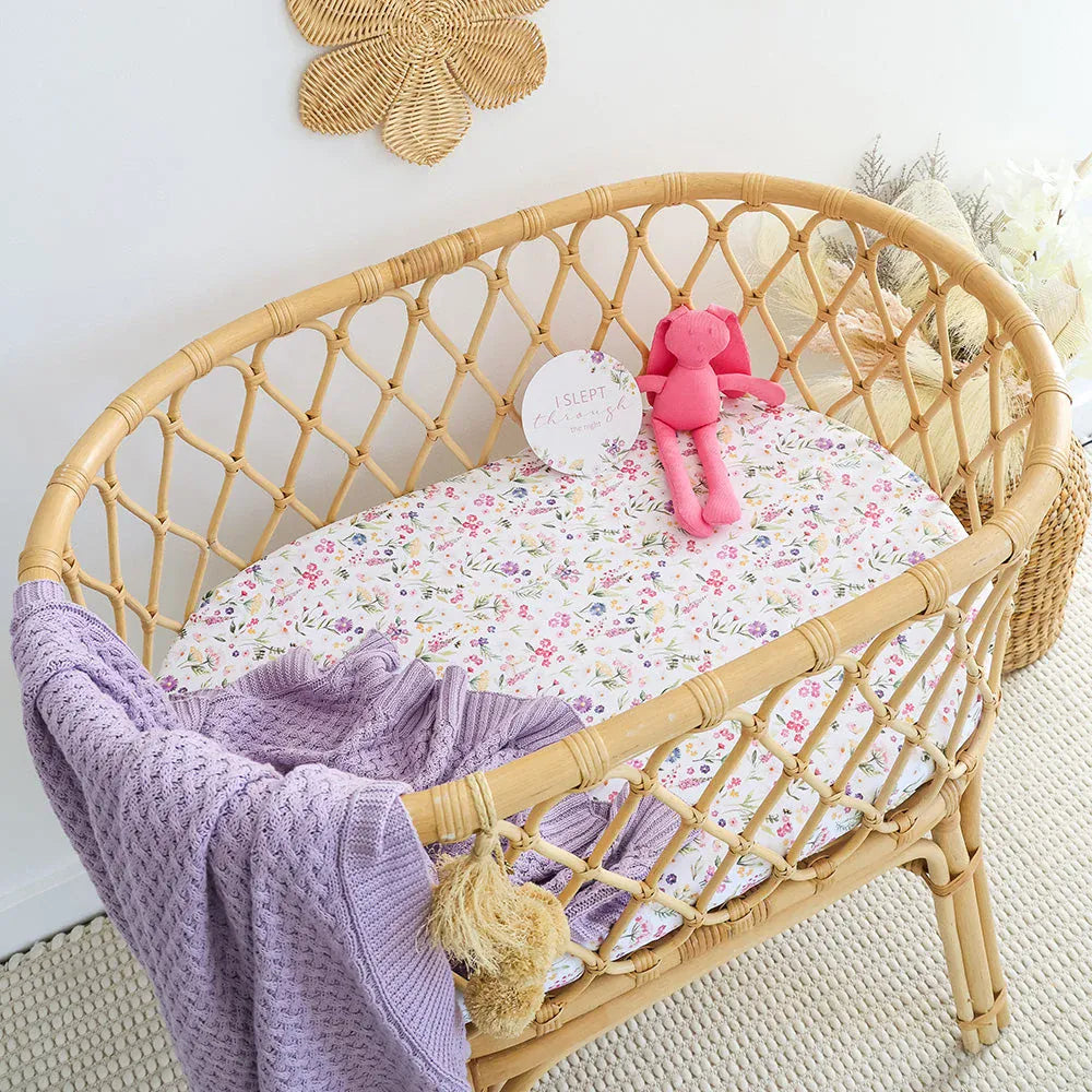 Snuggle Hunny Kids Linen Sheets Gracie Organic Bassinet Sheet / Change Pad Cover