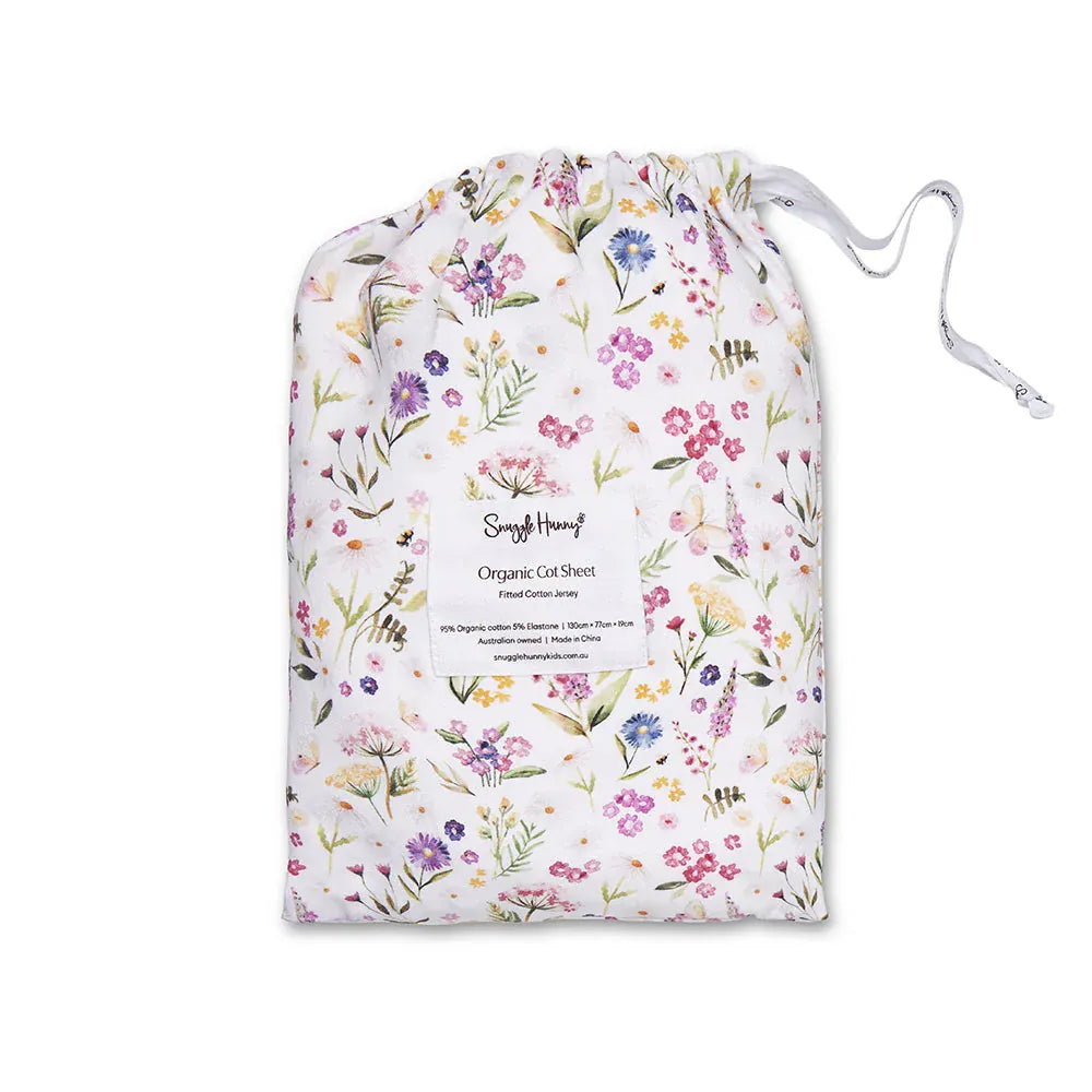 Snuggle Hunny Kids Linen Sheets Gracie Organic Fitted Cot Sheet