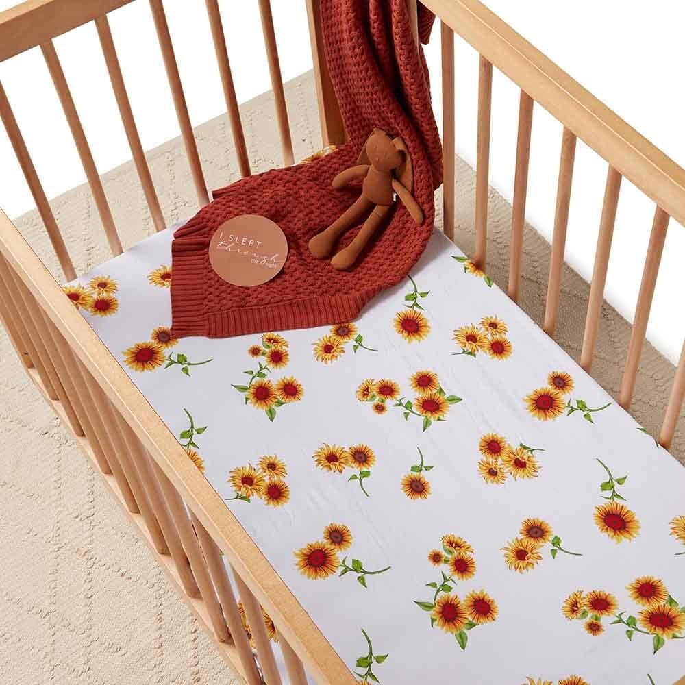 Snuggle Hunny Kids Linen Sheets Snuggle Hunny Organic Fitted Cot Sheet