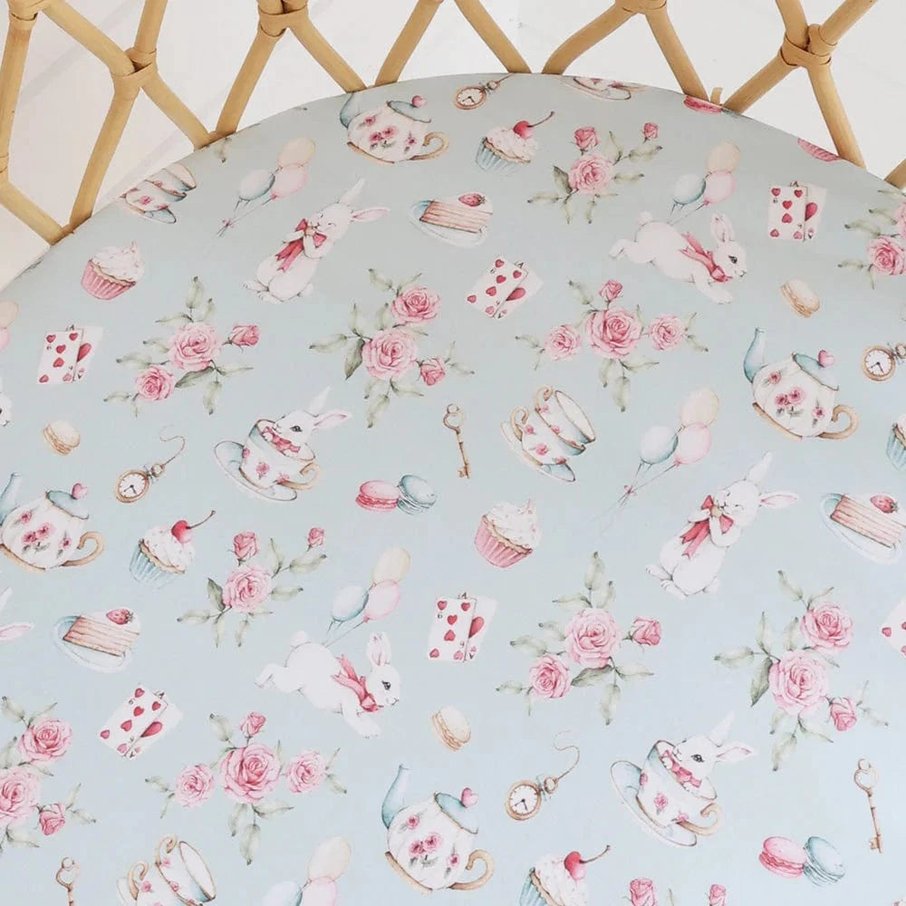 Snuggle Hunny Kids Linen Sheets White Rabbit Organic Bassinet Sheet / Change Pad Cover