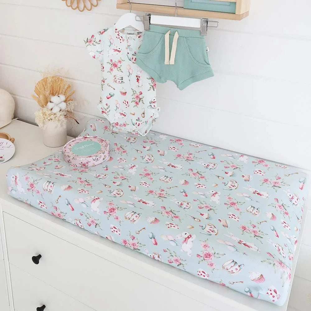 Snuggle Hunny Kids Linen Sheets White Rabbit Organic Bassinet Sheet / Change Pad Cover