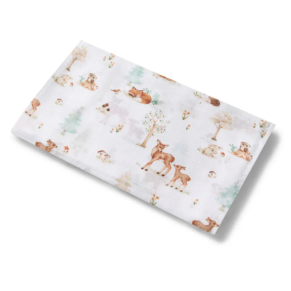 Snuggle Hunny Kids Linen Sheets Woodland Tales Organic Muslin Wrap