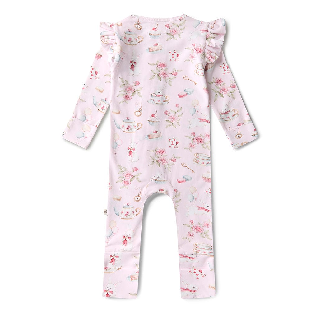 Snuggle Hunny Kids Unisex Onesie Alice's Tea Party Snugglesuit Convertible Romper