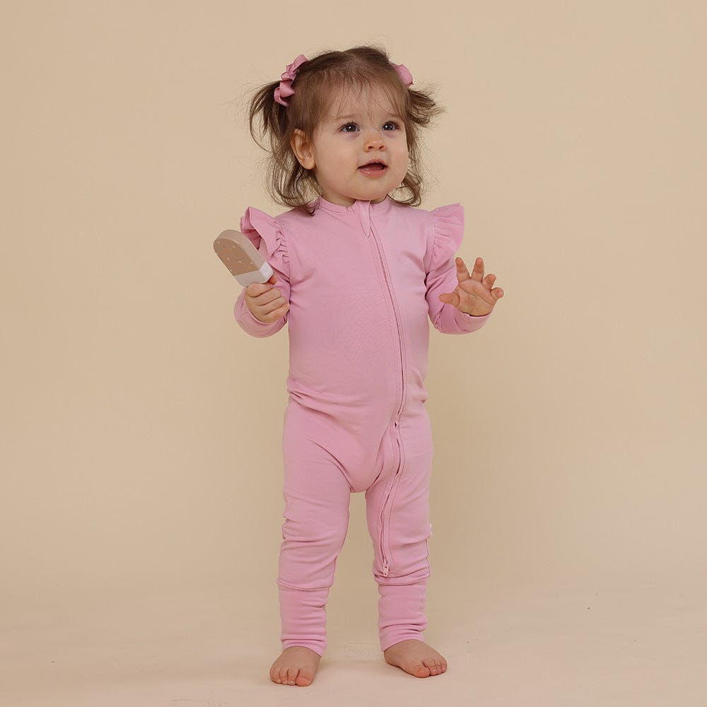 Snuggle Hunny Kids Unisex Onesie Bubblegum Organic Snugglesuit Convertible Romper