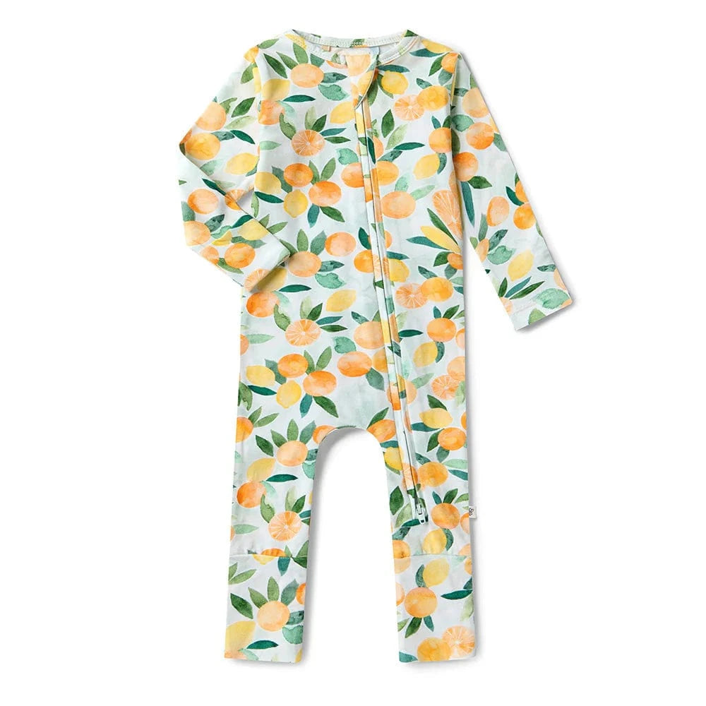 Snuggle Hunny Kids Unisex Onesie Citrus Squeeze Organic Snugglesuit Convertible Romper