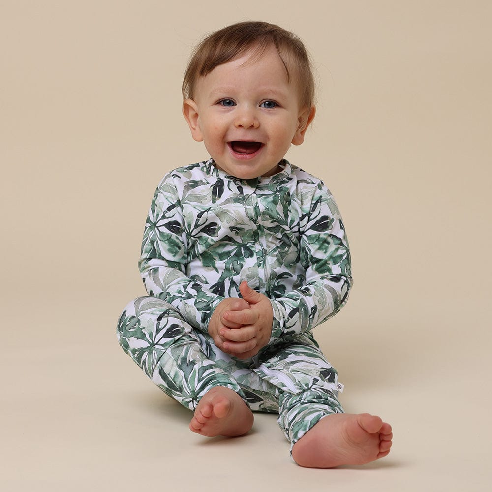 Snuggle Hunny Kids Unisex Onesie Evergreen Organic Snugglesuit Convertible Romper