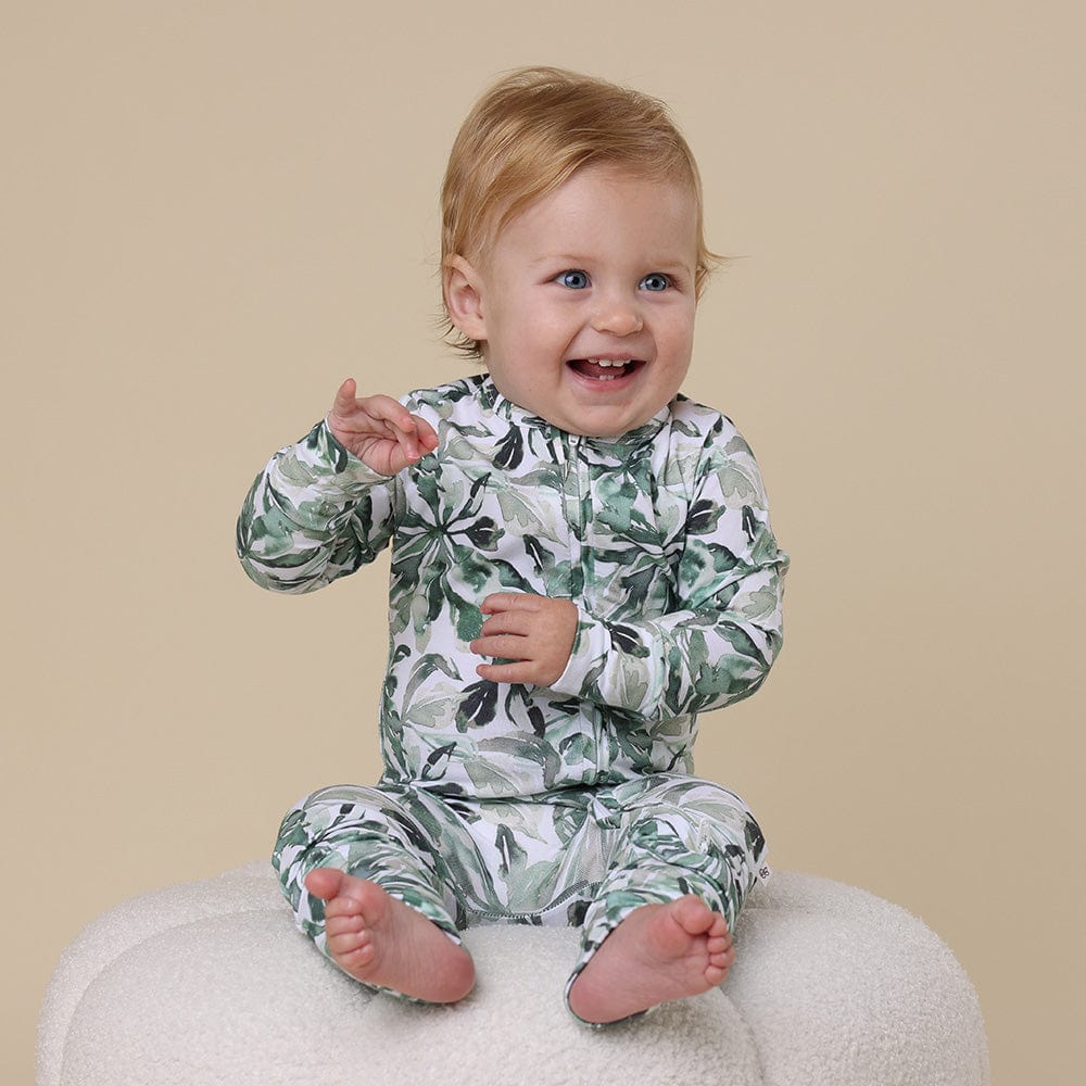 Snuggle Hunny Kids Unisex Onesie Evergreen Organic Snugglesuit Convertible Romper