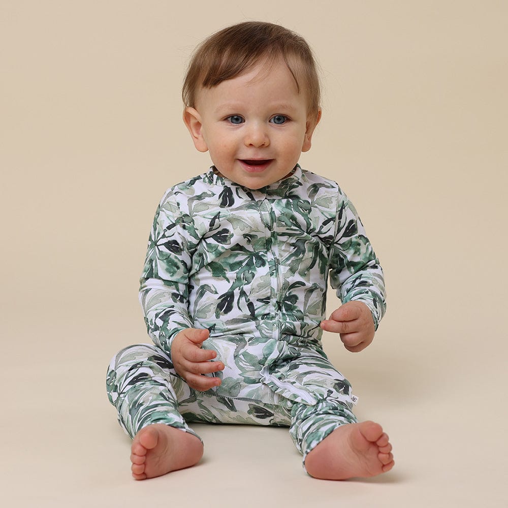 Snuggle Hunny Kids Unisex Onesie Evergreen Organic Snugglesuit Convertible Romper