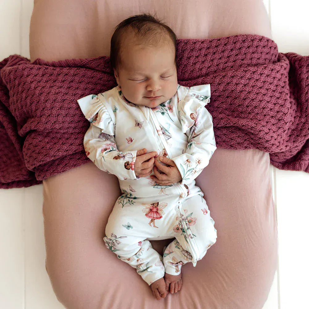 Snuggle Hunny Kids Unisex Onesie Fairy Garden Organic Snugglesuit Convertible Romper