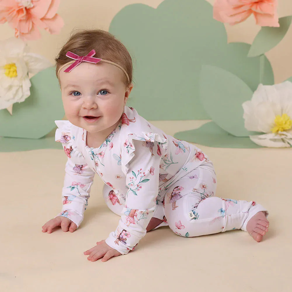 Snuggle Hunny Kids Unisex Onesie Fairy Garden Organic Snugglesuit Convertible Romper