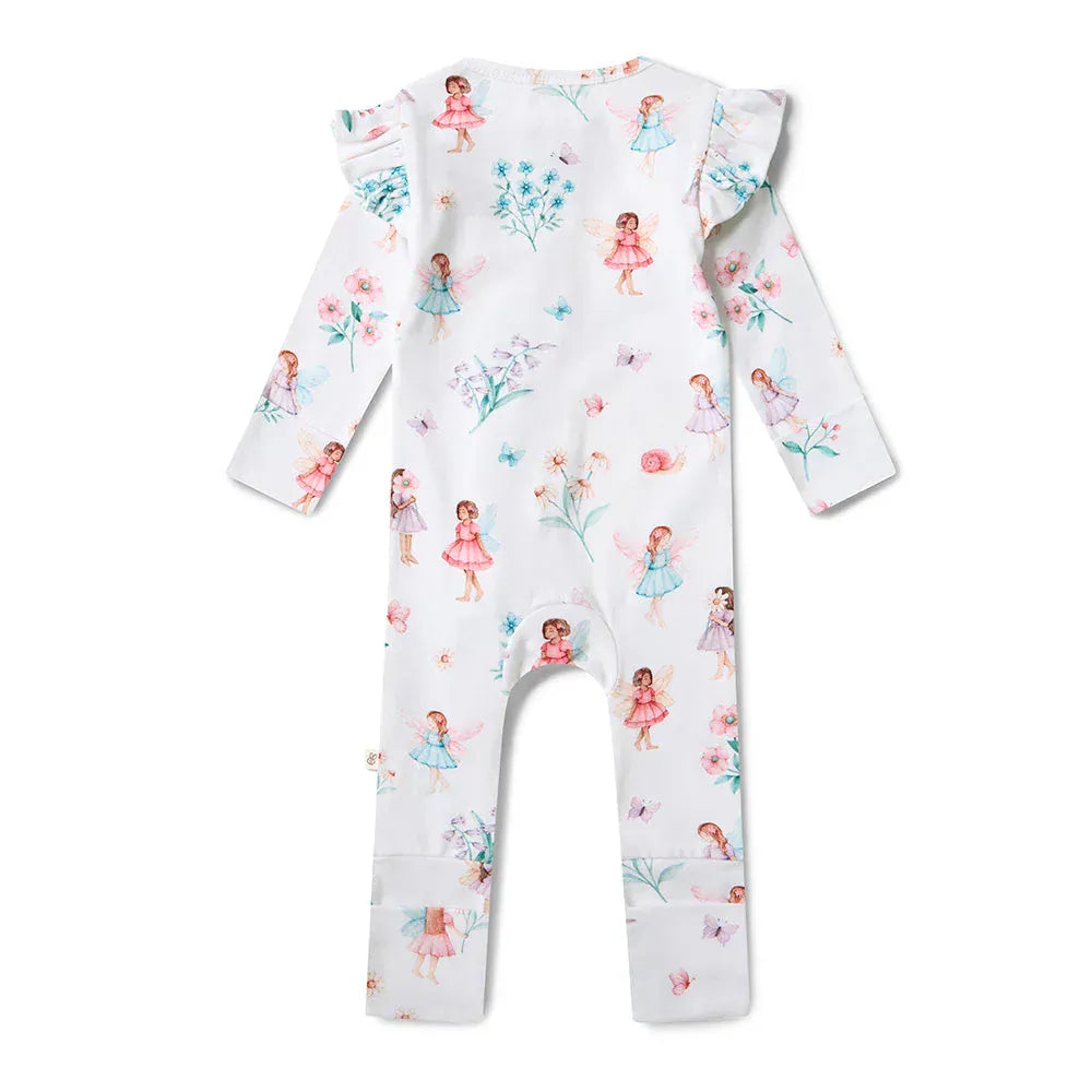 Snuggle Hunny Kids Unisex Onesie Fairy Garden Organic Snugglesuit Convertible Romper