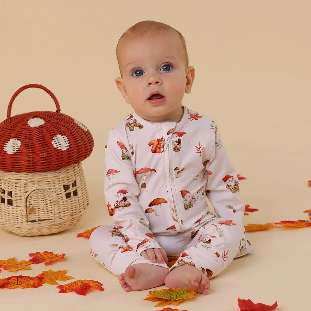 Snuggle Hunny Kids Unisex Onesie Gnomes Organic Snugglesuit Convertible Romper