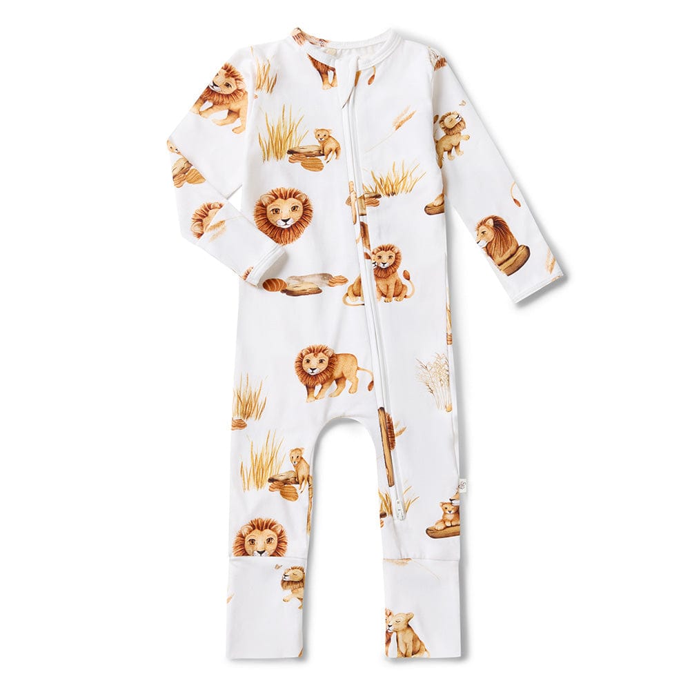 Snuggle Hunny Kids Unisex Onesie Lion Organic Snugglesuit Convertible Romper