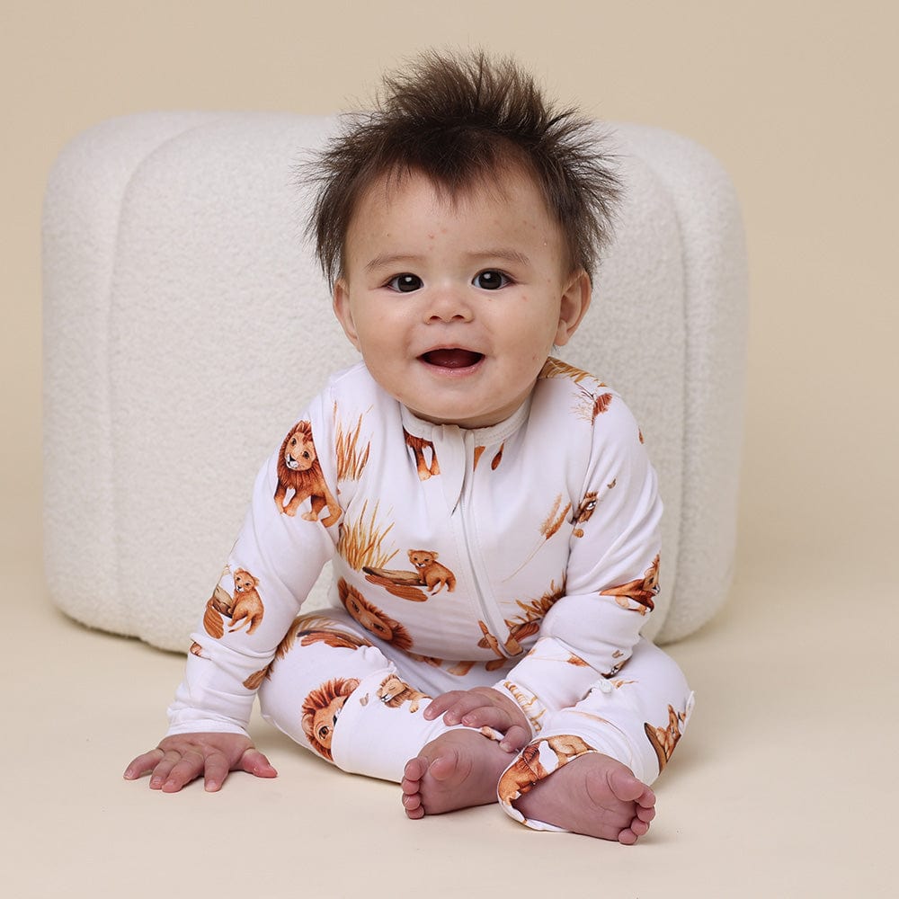 Snuggle Hunny Kids Unisex Onesie Lion Organic Snugglesuit Convertible Romper