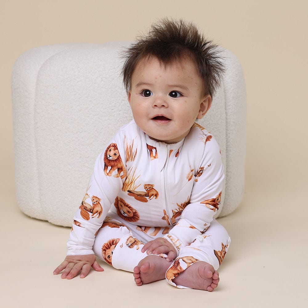 Snuggle Hunny Kids Unisex Onesie Lion Organic Snugglesuit Convertible Romper